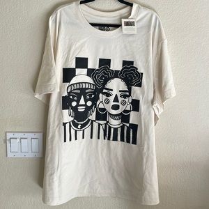 NWT 4XL Cream Black History Month Abstract T-Shirt
